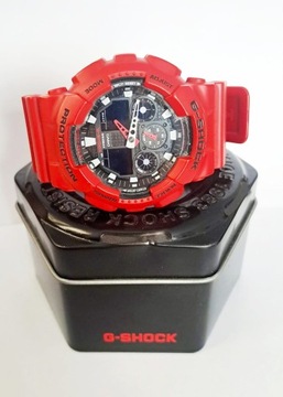 Zegarek Casio czerwony G - Shock GA-100