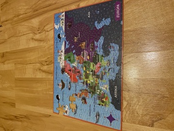 Puzzle mapa europy The Purple Cow 100 elementów