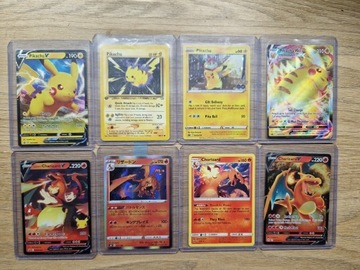 Charizard i Pikachu 1st edition  karty Pokemon BCM