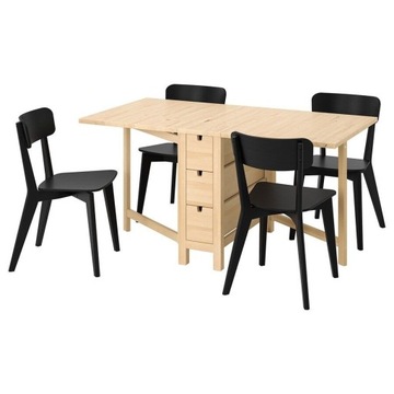 NOWY Zestaw mebli IKEA NORDEN/LISABO Stół+4krzesła