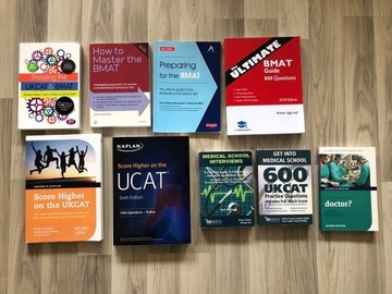 9 książek przygotowujących do egzaminów UCAT BMAT