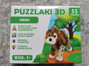 Puzzle piankowe 3D Puzzlaki Piesek 55 elementów