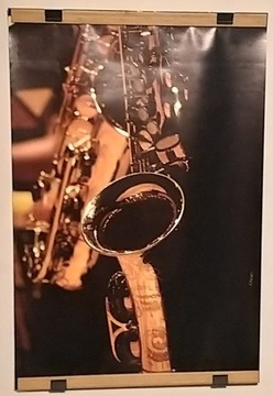 PLAKAT Saksofon  62x93cm z ramą 