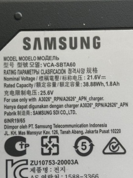 Bateria Samsung vca-sbta60 Jet 60 70 75