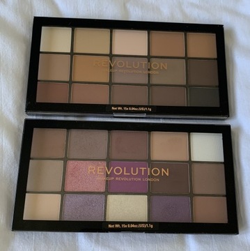 Makeup Revolution dwie palety cieni zielone oczy