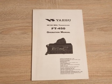 Instrukcja Yaesu FT-450 Operation manual