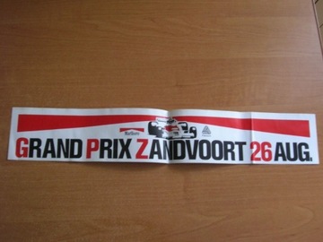 Naklejka Grand Prix ZANDVOORT 26.08.1984 Formuła 1