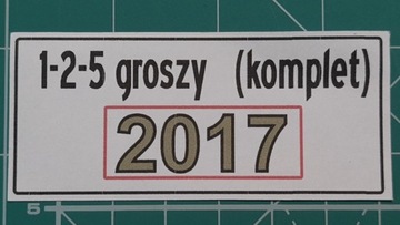 #.1, 2, 5, groszy 2017- trzy woreczki* 