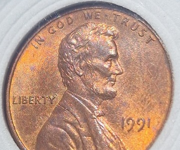 Moneta 1 cent Lincoln 1991 USA