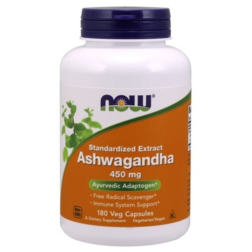 NOW Ashwagandha Extract 450 mg 180 Veg Capsules