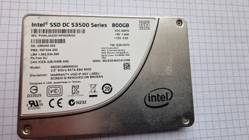 Dysk SSD Intel DC S3500 800 GB SATA III 2,5" 