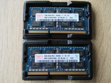 4GB(2x2) RAM do laptopa DDR3 PC3 8500 sprawne 100%