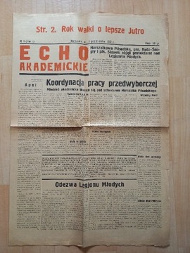 Echo Akademickie gazeta 1930 rok