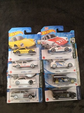 8x hot wheels Porsche, Alfa Romeo, Lancia Delta