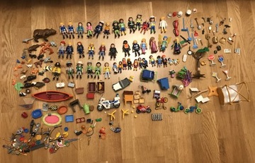 Wielki zestaw figurek Playmobil + akcesoria