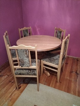 Stół+ krzesła używany 