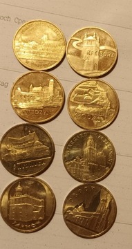 Zestaw 8 nowych monet 2 zł z 2007roku