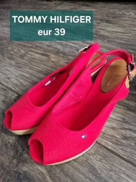 Espadryle, buty na koturnie Tommy Hilfiger, eur 39