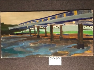 obraz olejny "most"