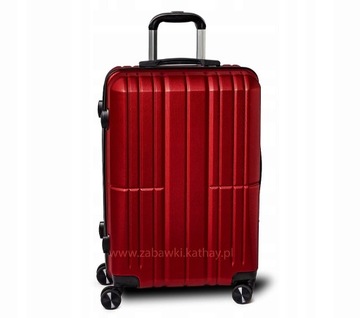 Średnia walizka podróżna bordo ABS szyfrowy+gratis