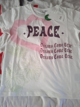 C&a t-shirt peace nowy M koszulka 