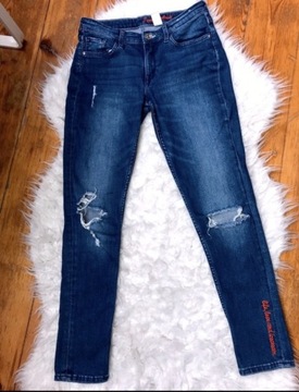 Dziewczęce spodnie jeansowe H&M 152cm
