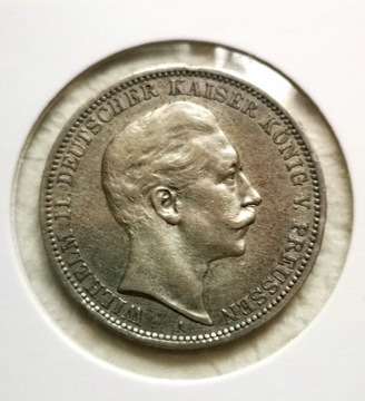 Moneta Cesarstwo Niemiec 3MK 1908r A 