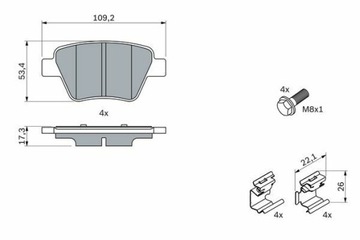 Klocki hamulocwe VW GOLF VI 6 TYŁ