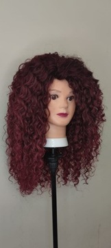Afro peruka burgund 