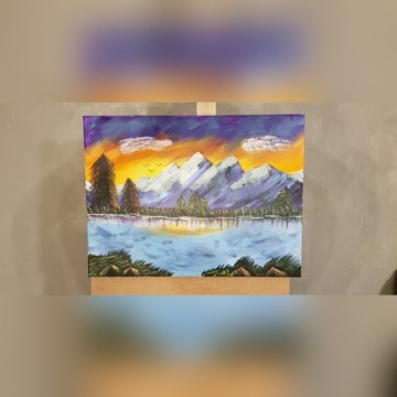 Obraz 30x40 góry pokój dziecka Ręcznie malowany