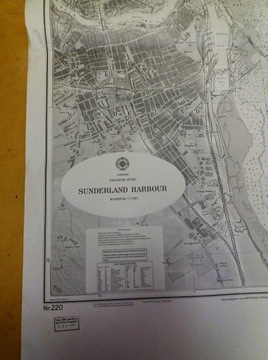 mapa morska Niemiecka SUNDERLAND HARBOUR, 6ed1976 