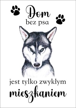 Plakat Dom bez psa jest tylko zwykłym mieszkaniem