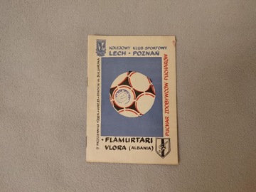 Program Broszura Lech Poznań Flamurtari Vlora 1988