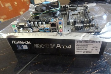 PŁYTA ASROCK H370M PRO 4 + CPU I3-8100 3,6GHz BOX