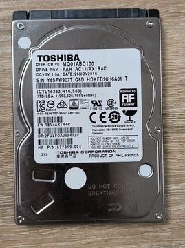 Toshiba MQ01ABD100 1 TB 2,5 cala 2016