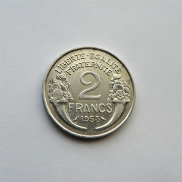 5 # Francja 2 Franki Francs 1958