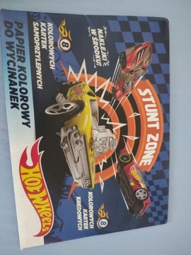 Papier kolorowy Hot Wheels z naklejkami