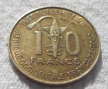 Francuska Afryka Zachodnia Togo 10 franków 1957
