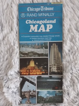 Chicagoland map 1990 Chicago Tribune 