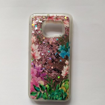 Etui nakładka różowa kwiaty Samsung S7 G930