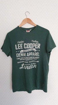 Koszulka Lee Cooper Zielony T-shirt Nadruk Logo S 