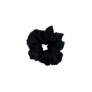 Frotka maxi czarna satynowa scrunchie