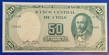 Banknot ,Chile 50 pesos