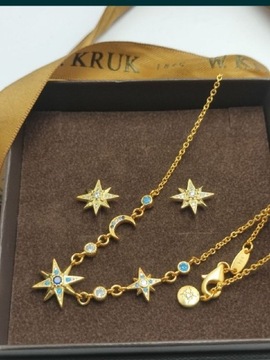 Komplet biżuterii srebrnej 925 z gwiazdami