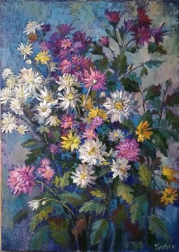 "Jesienne kwiaty" 70/50cm o/p Olga Gulyaewa