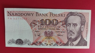 Banknot 100 zł z 1988r, Seria PN