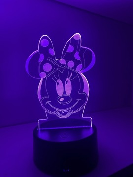 Lampka led nocna figurka 3D myszka minnie Disney 