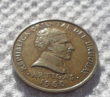 Urugwaj 10 centesimos 1960 KM# 39 Józef Artigas