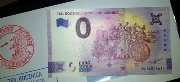 Banknot Pamiątkowy 0 euro Bitwa pod Legnicą