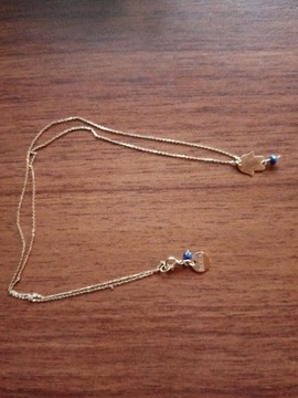 Naszyjnik złoty 585 lapis lazuli ROSA GOLD CHAINS